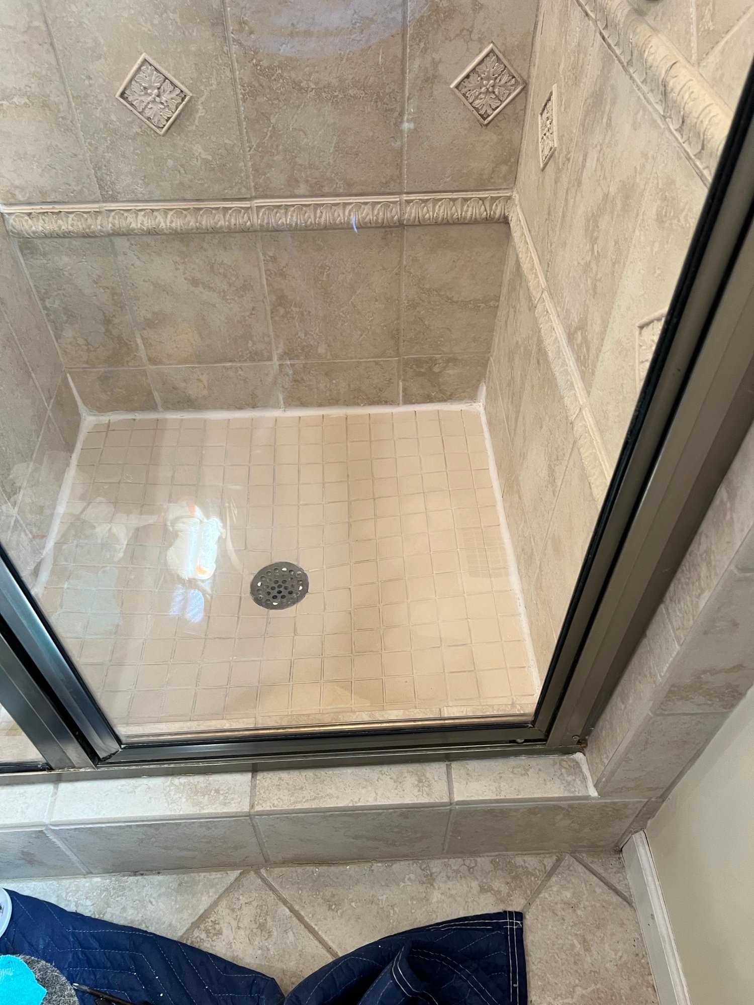 Volcano and lava field against a stormy sky